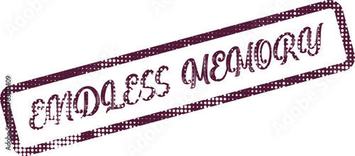 Cherished moments Endless Memory textured purple archival stamp for lasting recollections