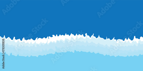 Wavy water splash shapes, ocean waves, water ripples landscape for blue background. modern