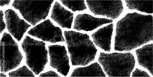 Giraffe Skin Texture Icon Vector Distinctive vector icon featuring the unique spotted pattern of giraffe skin. Ideal for animal, safari, nature, fashion, or abstract background designs.