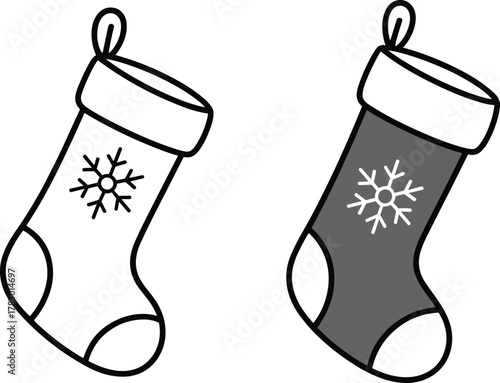 white and gray silhouette style, perfect for seasonal clipart, winter decor, vector art, icon