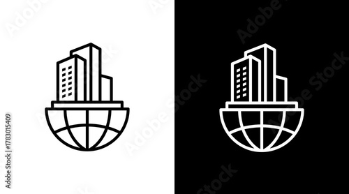 Business White Icon Set Design