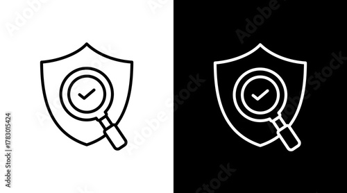 Analysis Defense White Icon Set Design