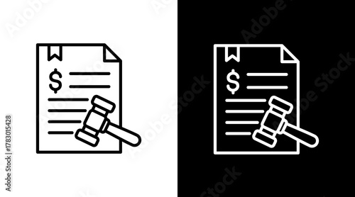 Legal White Icon Set Design