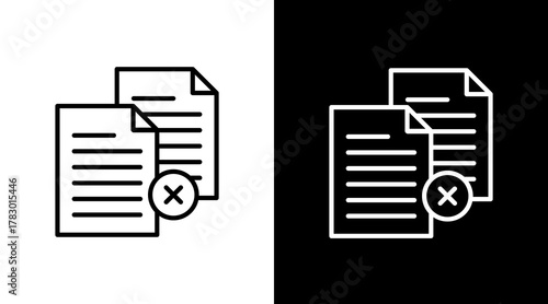 Invalidation White Icon Set Design