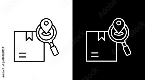 Order Tracking  White Icon Set Design