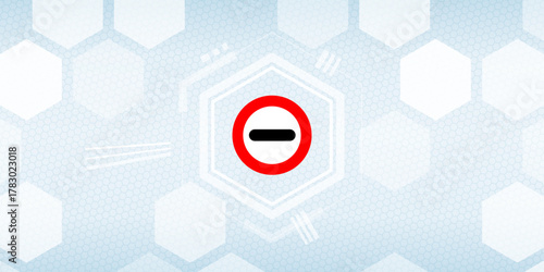 Border Customs Restriction No Entry Icon Vector Header