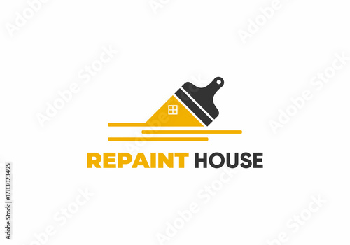 house repaint icon template logo illustration vector