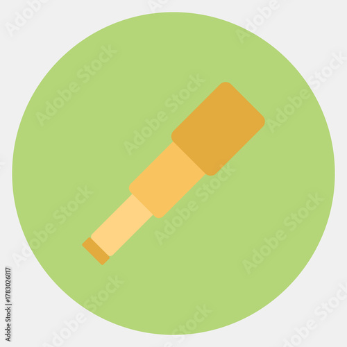 Icon binoculars. Pirates theme elements. Icon in color mate style.