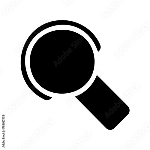 Simple flat design vector of a search or magnifying glass icon