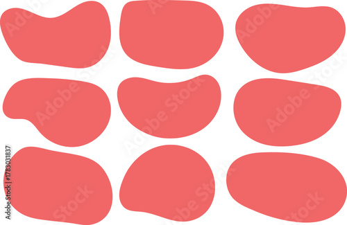 Organic shape frames. Textbox block set. Freeform speech bubble collection