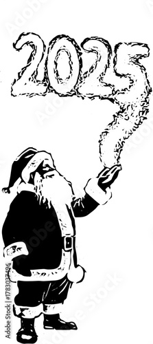 black and white  illustration sinterklas 