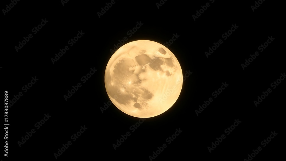 Fototapeta premium telephoto. Super moon glowing in the night sky, revealing detailed lunar beauty. STEM education sheets, lab safety posters, designed for STEM education and laboratory safety posters.