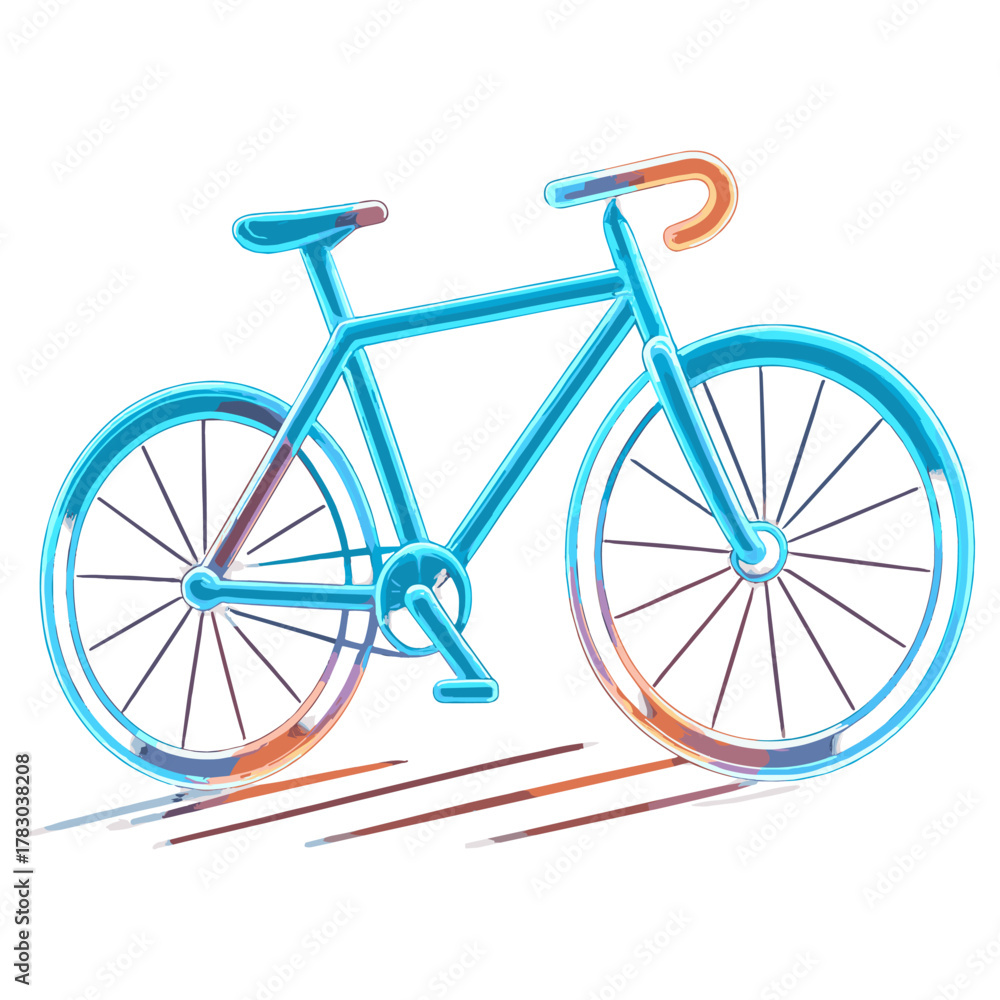 Fototapeta premium Stylized Bicycle Illustration