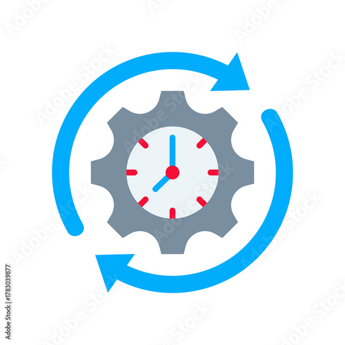 Efficient Processes flat icon