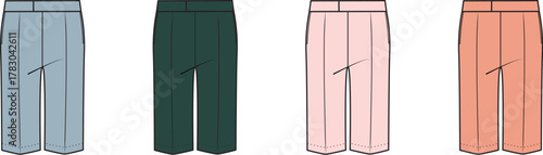Fashionable Cropped Pants in Pastel Shades A Stylish Wardrobe Staple