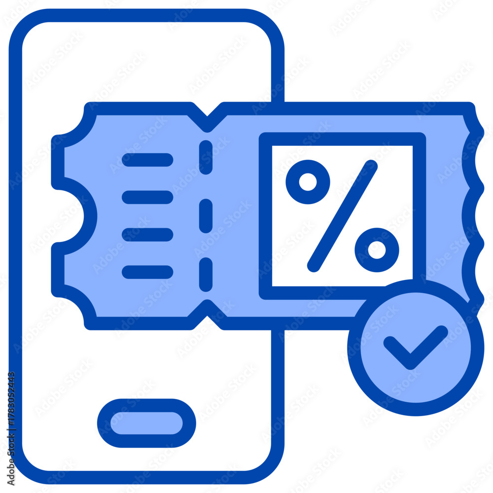 Obraz premium E-Ticket Icon Element For Design