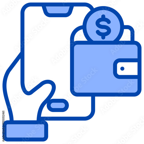 Digital Wallet Icon Element For Design