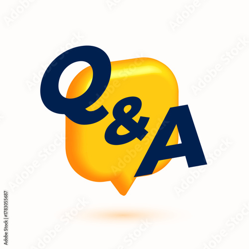 question and answer faq concept background with speech bubble
