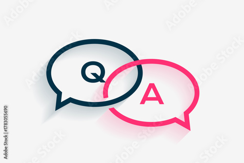 question and answer faq quiz concept with chat bubble