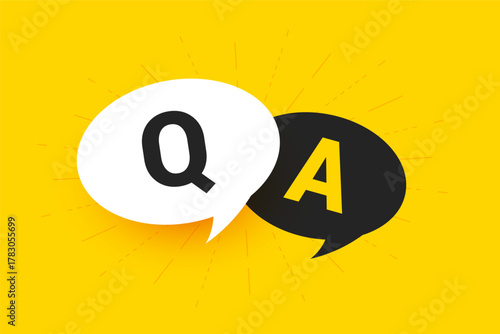 question and answer query background with text space