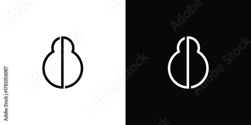 Simple and modern letter BB initials logo design