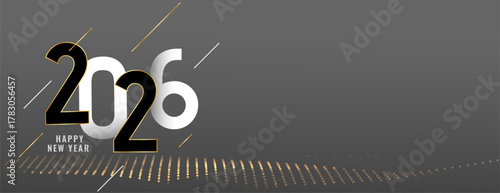 modern style 2026 new year invitation wallpaper