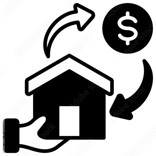 Refinance Icon Element For Design