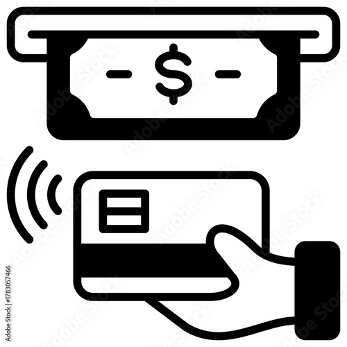 Contactless Payment Icon Element For Design