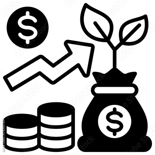 Investment Icon Element For Design