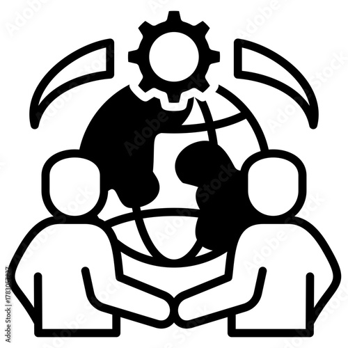 Outsourcing Icon Element For Design