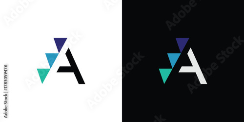 Unique and modern logo design combining the letter A and a ladder icon