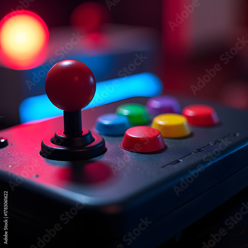 Old arcade joystick