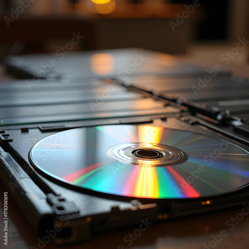 Old CD disc surface
