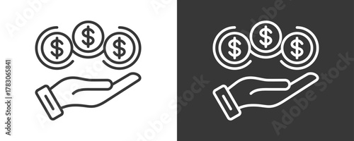 Revenue Icon Set Vector Collection Isolated In Black And White