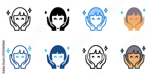 Anti aging icon set multiple style collection 
