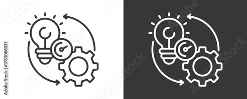 Implementation Icon Set Vector Collection Isolated In Black And White