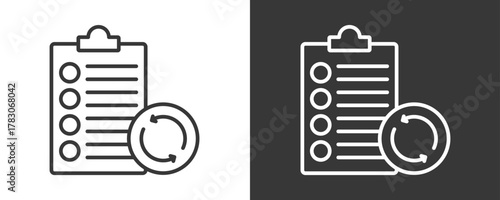 Routine Icon Set Vector Collection Isolated In Black And White