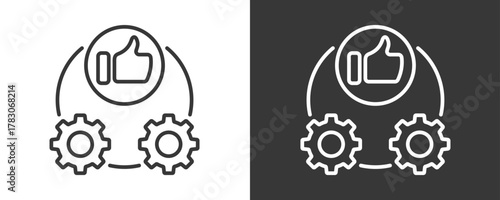 Automation Icon Set Vector Collection Isolated In Black And White