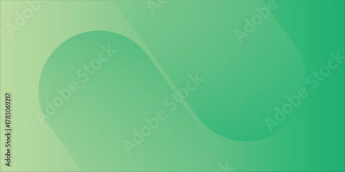 Green Gradient Abstract Background With Soft Curves And Subtle Circles For Design