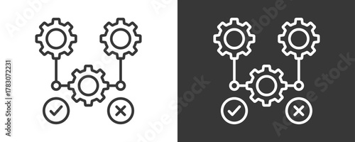 Process Icon Set Vector Collection Isolated In Black And White