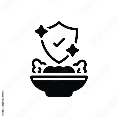 Black solid icon for hygiene standards