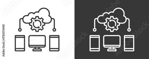 Integration Icon Set Vector Collection Isolated In Black And White