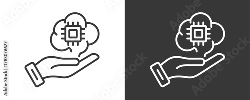 Artificial Intellegence Icon Set Vector Collection Isolated In Black And White