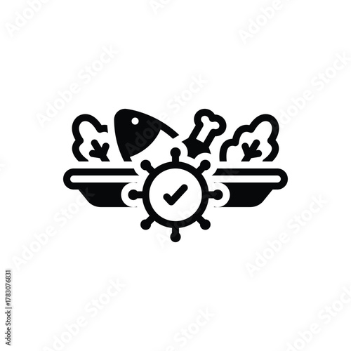 Black solid icon for contamination control