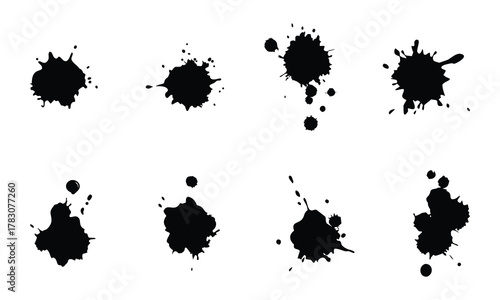 Collection of diverse crack and fissure silhouettes illustrating structural damage geological formations and abstract broken patterns for graphic design projects