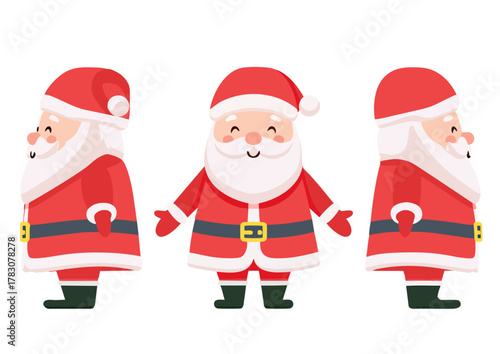 2等身のサンタクロース（正面・左右）	