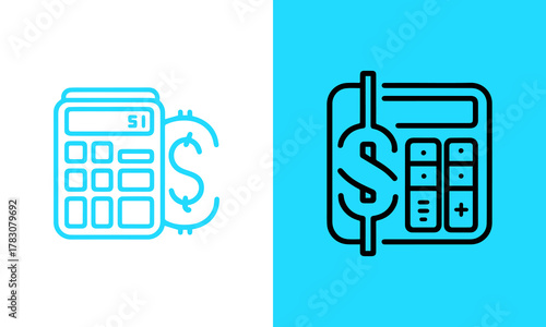 Digital calculator with dollar sign icons representing financial calculation and accounting concepts