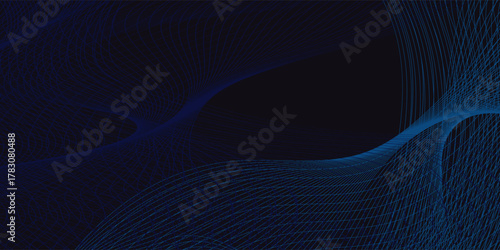 Abstract Stunning contour line pattern art. The arrangement of wavy lines forms an elegant abstract art.