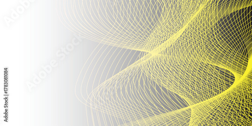 Abstract Stunning contour line pattern art. The arrangement of wavy lines forms an elegant abstract art.