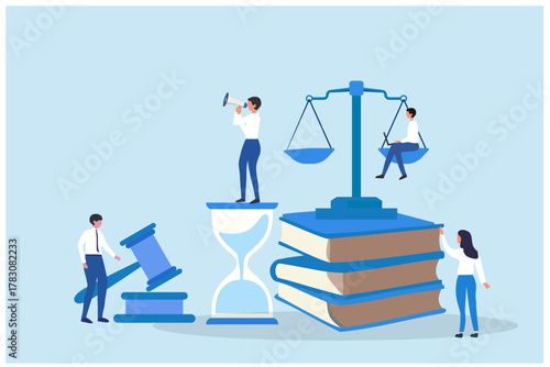 Legal law justice service vector illustration